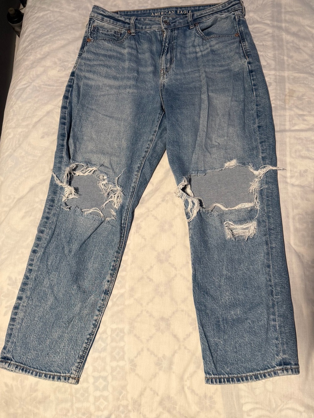 American Eagle Outfitters Distressed Light Blue mon Jeans size 10X-short